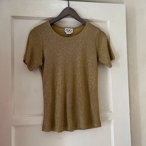 90’s Vintage Gold Metallic Top